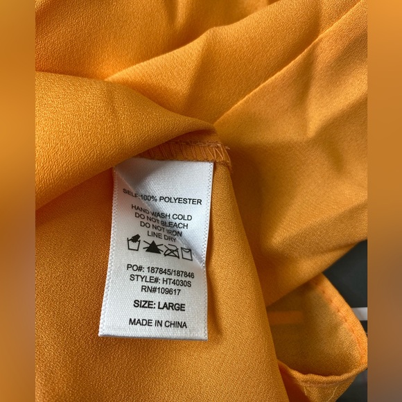 NEW  Stella Luce Orange V-Neck Spaghetti Strap Tank Top Women’s Large - Picture 8 of 12